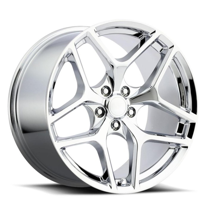 FR 27F - Z28 Camaro Replica Flow Form Wheels 20X10 5X120 +35 HB 66.9 Camaro Z28 Chrome With Cap