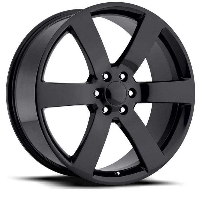 FR 32 - Trailblazer SS Replica Wheels 24X10 6X5.5 +31 HB 78.1 TBSS 1500 Tahoe Suburban Gloss Black With Cap