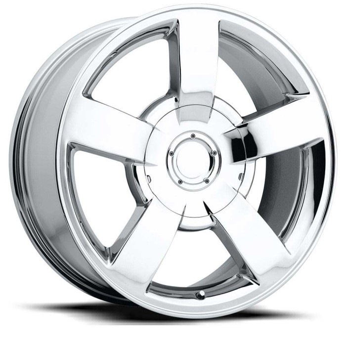 FR 33 - Chevrolet 1500 SS Replica Wheels 22X10 6X5.5 +30 HB 78.1 Chevy 1500 SS Truck Chrome With Cap
