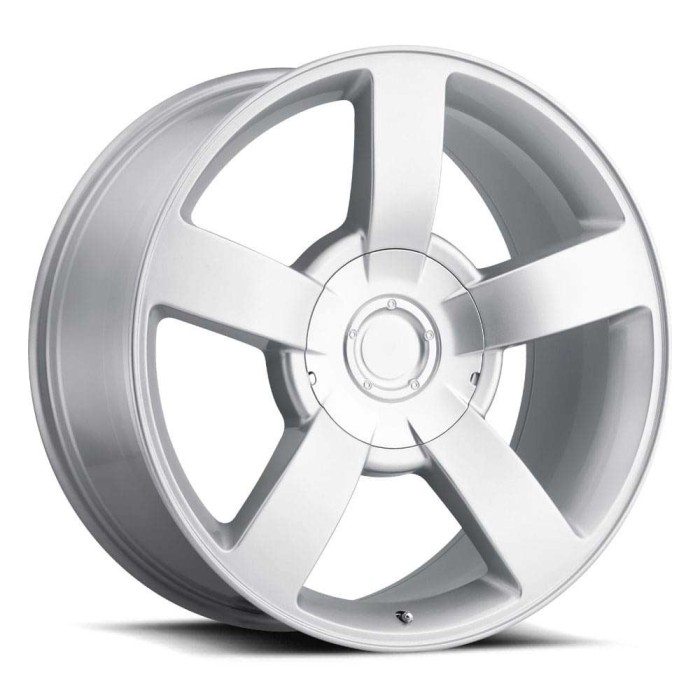 FR 33 - Chevrolet 1500 SS Replica Wheels 22X10 6X5.5 +30 HB 78.1 Chevy 1500 SS Truck Silver With Cap
