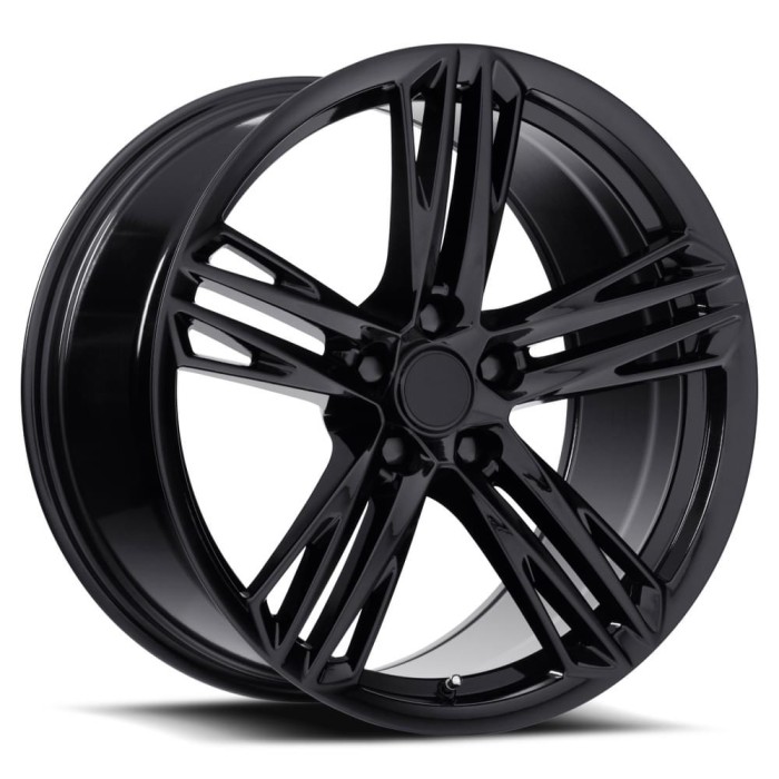 FR 35F - Camaro ZL1 1LE Flow Form Replica Wheels 20X10 5X120 +35 HB 66.9 Camaro ZL1 1LE Gloss Black With Cap