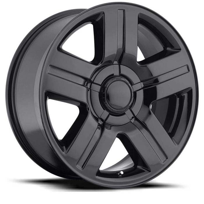 FR 37 - Chevrolet Texas Silverado Replica Wheels 20X8.5 6X5.5 +30 HB 78.1 Silverado Suburban Satin Black With Cap