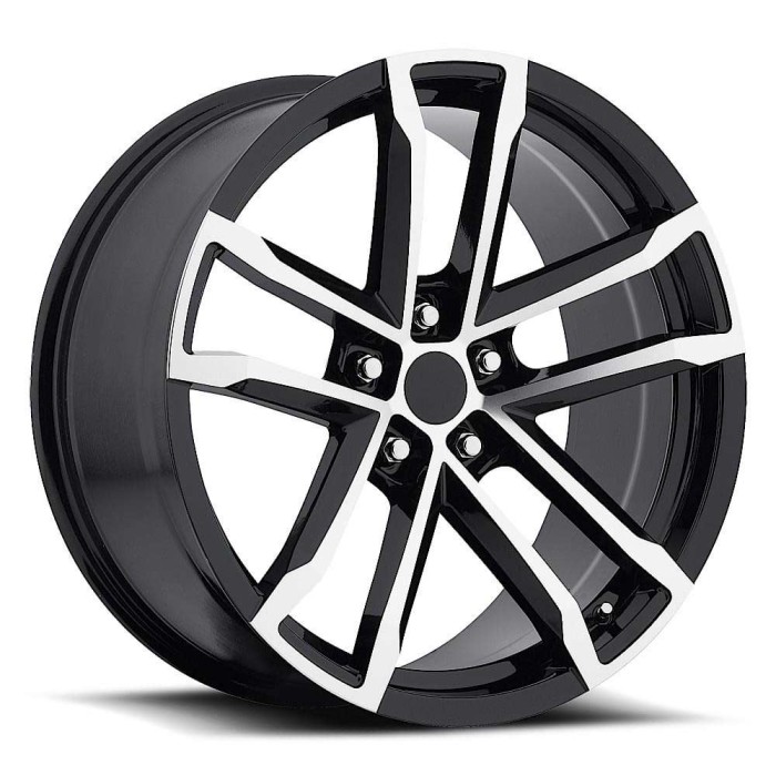 FR 41 - Camaro ZL1 Replica Wheels 20X10 5X120 +35 HB 66.9 2012 Camaro Style 41 ZL Black Machine Face With Cap
