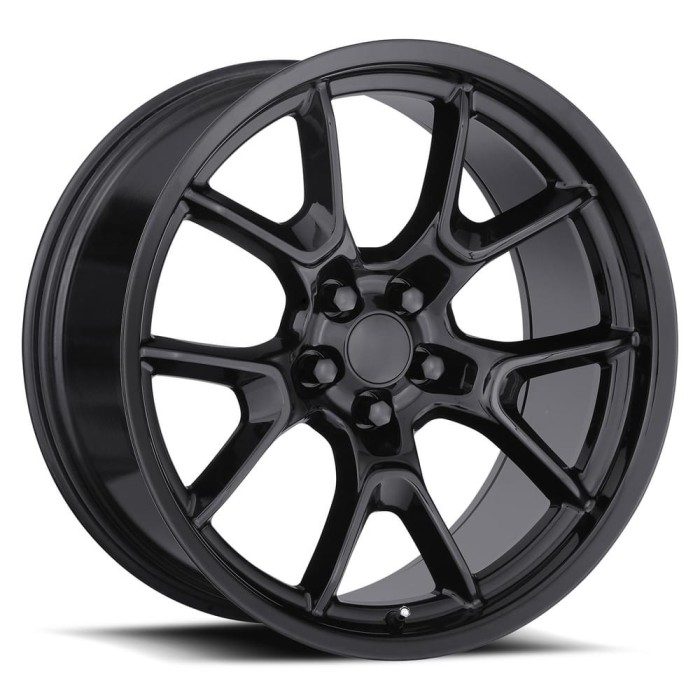 FR 66F - Dodge Anniversary Flow Form Replica Wheels 20X11 5X115 -2.5 HB 71.5 Gloss Black With Cap 