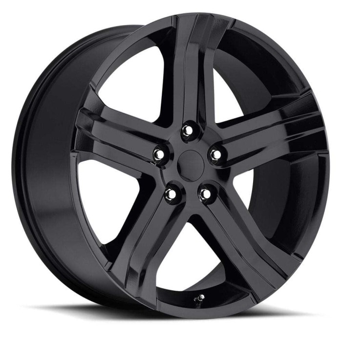 FR 69 - Ram Truck RT Replica Wheels 24X10 5X5.5 +25 HB 77.8 2013 Dodge Ram RT Gloss Black With Cap