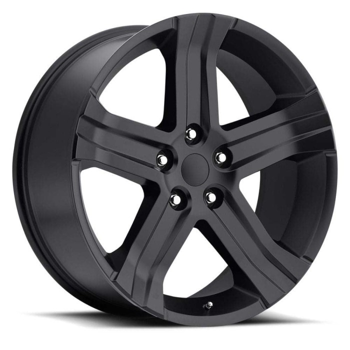 FR 69 - Ram Truck RT Replica Wheels 24X10 5X5.5 +25 HB 77.8 2013 Dodge Ram RT Satin Black With Cap
