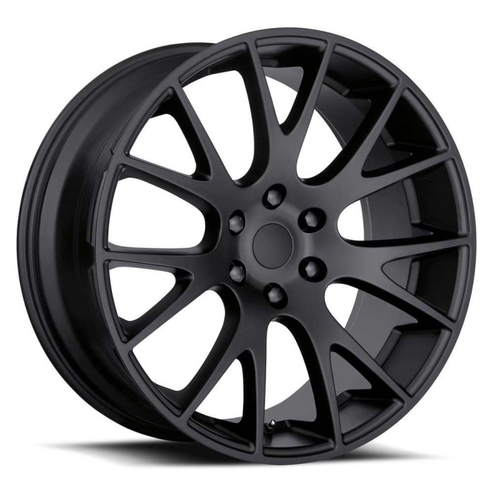 FR 70 - Ram Truck Hellcat Replica Wheels 22X10 6X5.5 +25.4 HB 77.8 Truck Hellcat Satin Black With Cap