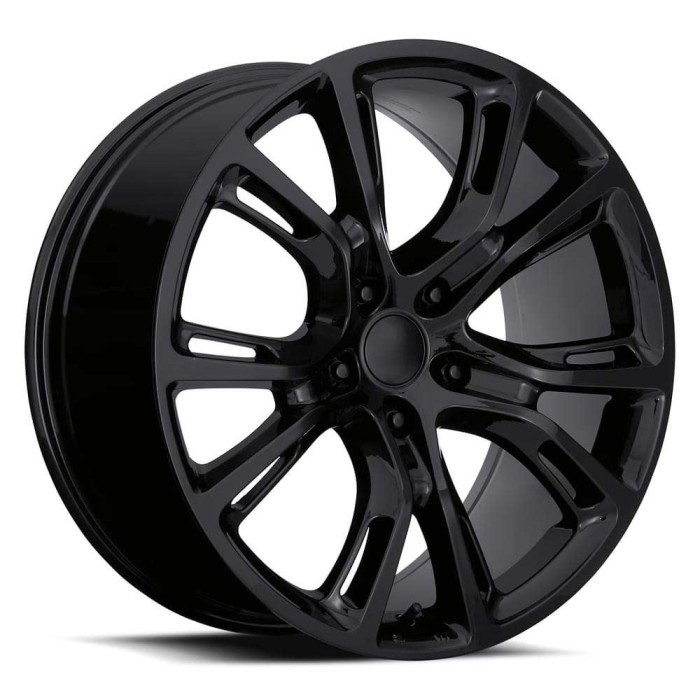 FR 88 - Jeep Spyder Monkey Wheels 20X10 5x5 +50 HB 71.5 Gloss Black With Cap