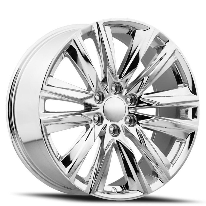 FR 90 - Escalade Sport Replica Wheels 22X9 6X5.5 +28 HB 78.1 2022 Escalade Sport Chrome With Cap
