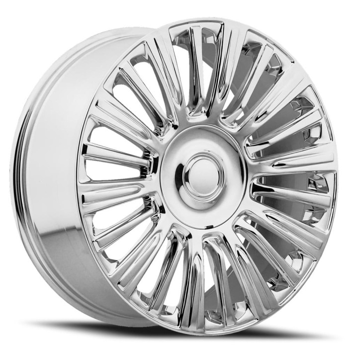 FR 91 - Escalade Platinum Replica Wheels 22X9 6X5.5 +28 HB 78.1 Chrome With Cap