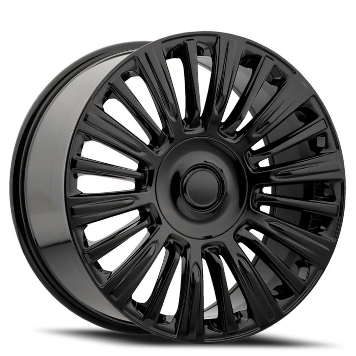 FR 91 - Escalade Platinum Replica Wheels 22X9 6X5.5 +28 HB 78.1 Gloss Black With Cap