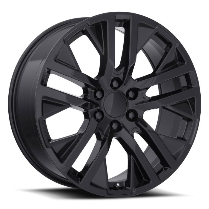 FR 96 - GMC CarbonPro Replica Wheels 24X10 6X5.5 +31 HB 78.1 Gloss Black With Cap