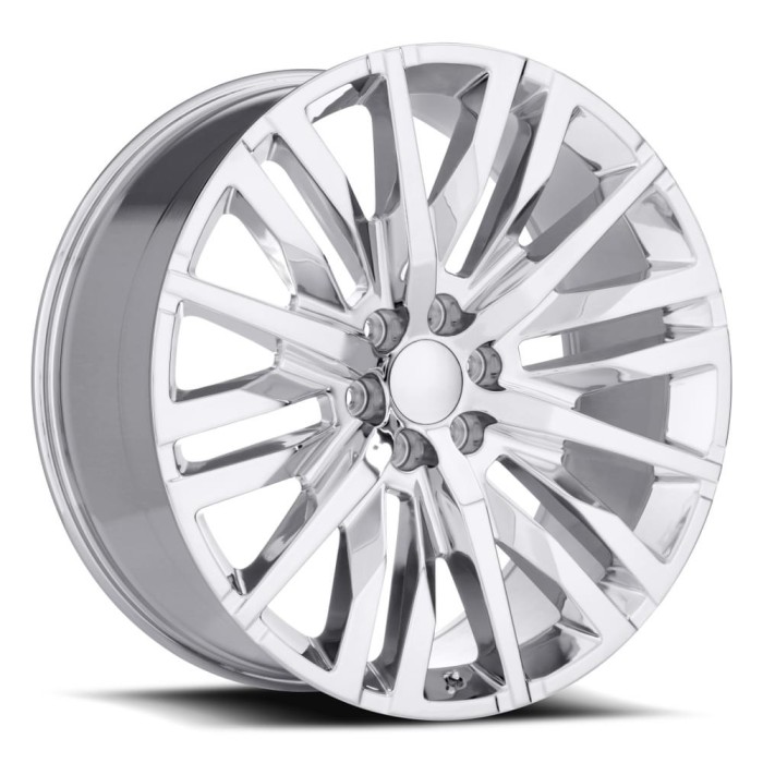 FR 97 - GM Split-6 Spoke Replica Wheels 24X10 6X5.5 +31 HB 78.1 Chrome With Cap