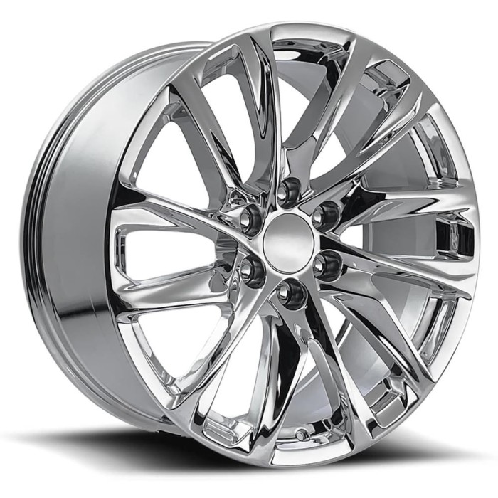 FR 98 - Escalade 12 Spoke Replica Wheels 20X9 6X5.5 +28 HB 78.1 Chrome With Cap