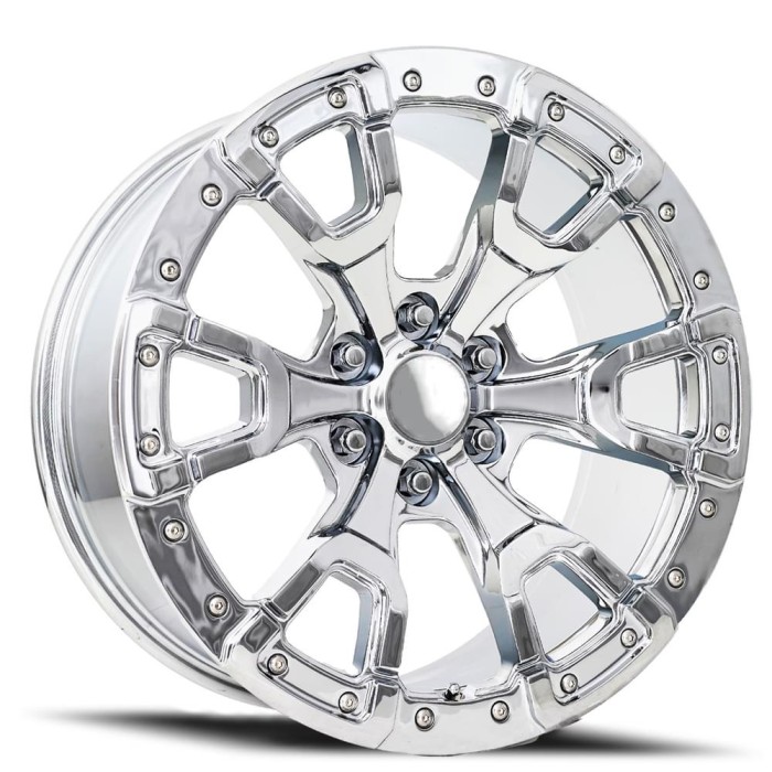 FR 99 - Ford Bronco Raptor Replica Wheels 20X9 6X5.5 +20 HB 93.1 Bronco Replica Chrome With Cap