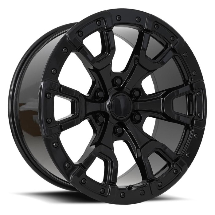 FR 99 - Ford Bronco Raptor Replica Wheels 20X9 6X5.5 +20 HB 93.1 Bronco Replica Gloss Black With Cap