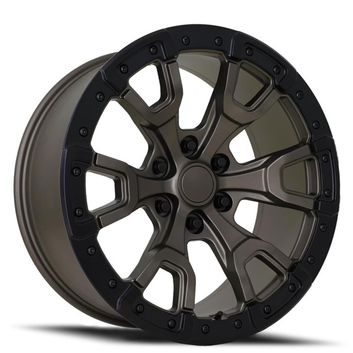 FR 99 - Ford Raptor Replica Wheels 20X9 6X135 +20 HB 87.1 Bronco Replica Satin Bronze/ Satin Black Ring With Cap