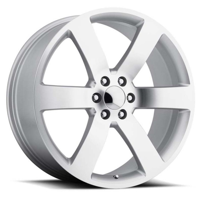 FR 32 - Trailblazer SS Replica Wheels – GM 1500 Fitment 22X9 6X5.5 +22 Silver Machine Face Black With Cap