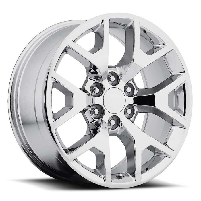 FR 44 - GMC Sierra Replica Wheels 22X9 6X5.5 +31 HB 78.1 TBSS Sierra - Chrome With Cap