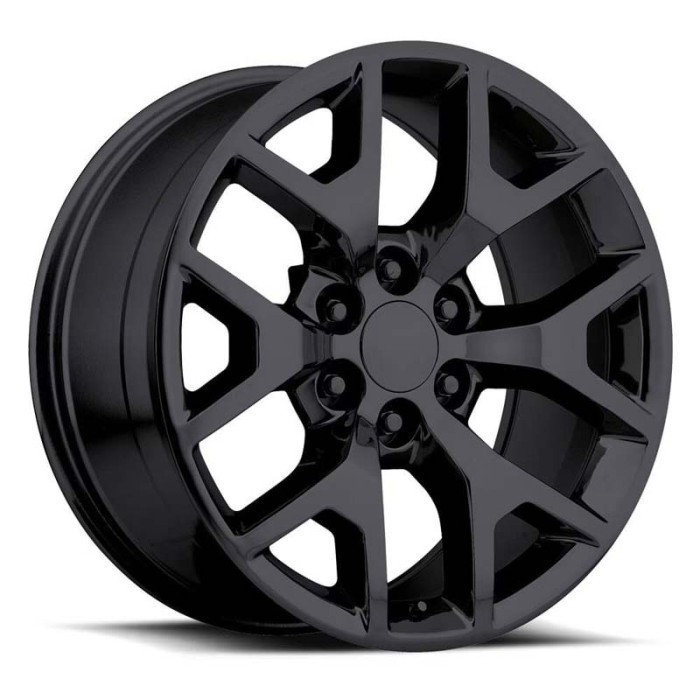 FR 44 – GMC Sierra Replica Wheels 20X9 6X5 +27 - Gloss Black With Cap