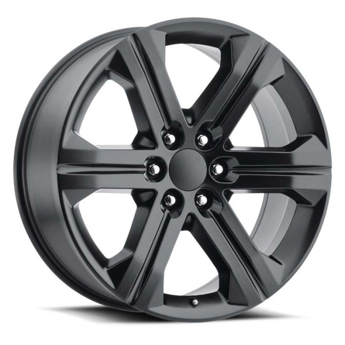 FR 47 – GMC Sierra Replica Wheels 22X9 6X5.5 +24 Satin Black With Cap