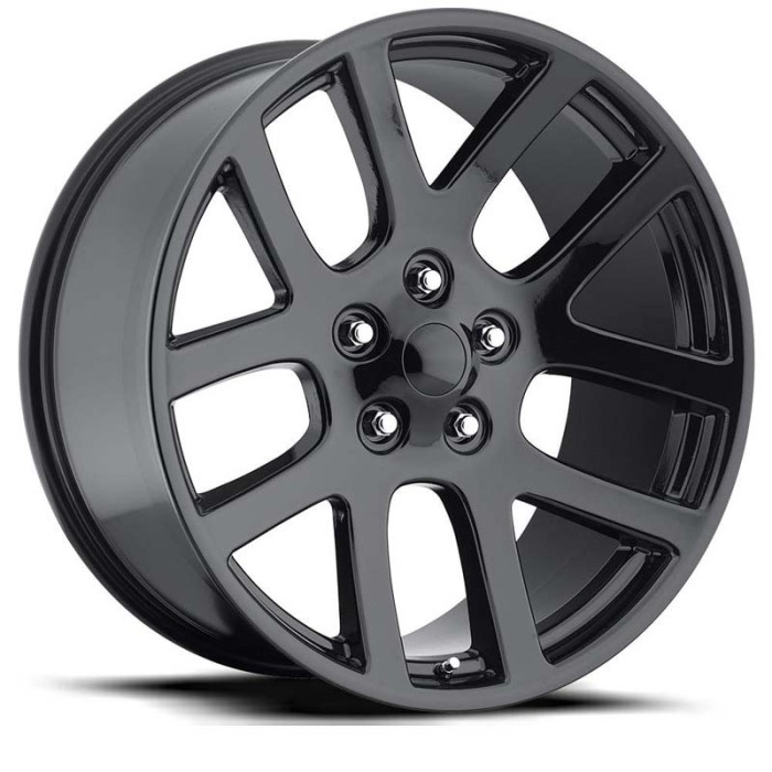 FR 60 – Ram Truck SRT10 Replica Wheels - 24X10 5X5.5 +25.4 - Gloss Black With Cap