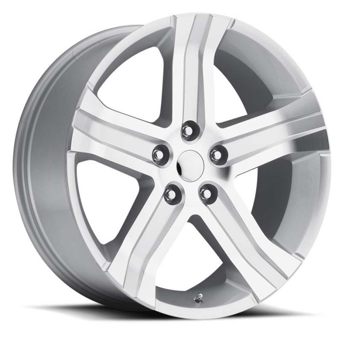 FR 69 – Ram Truck RT Replica Wheels 22X9 5X5.5 +20 - Silver Machine Face With Cap