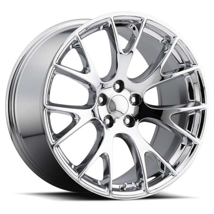 FR 70 – Dodge Hellcat Replica Wheels 20X9.5 5x115 +15 - Chrome With Cap