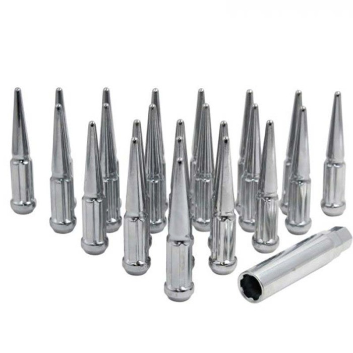 Install Kit - 12mm X 1.5 Spline Spike - Chrome - 5 Lug