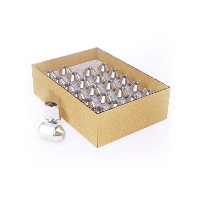 Install Kit - Factory Style Chrome 14mm x 1.5 (7/8) GM Truck – 24 Lugs