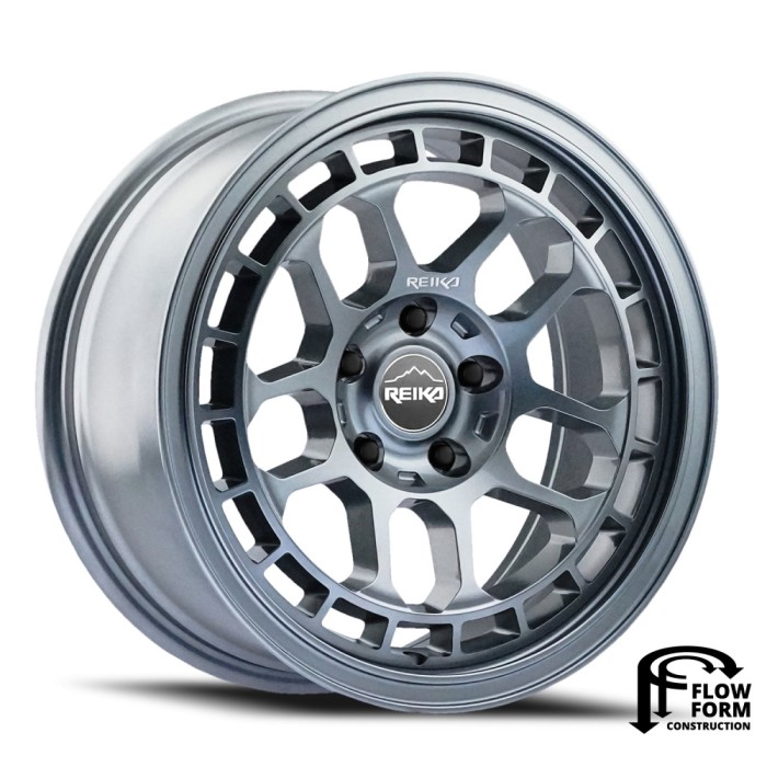 17X8 5X114.3 +20 HB 65.1 Gloss Graphite Wheel - DRIFTER