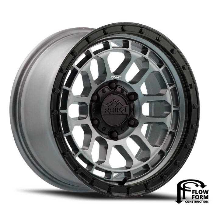 17X8.5 6X139.7 +0 HB 106.1 Gloss Graphite w/ Black Ring Wheel - RAMBLER
