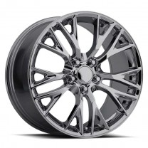 FR 22 – C7 ZO6 Corvette Replica Wheels 17X8.5 5X4.75  +56 - PVD Black Chrome