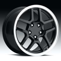 Corvette C5 Z06 Black/Machine Lip 17X9.5 5X4.75 - 54