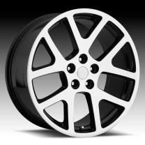 Dodge Viper Gloss Black/Machine Face & Lip 20X9 5X115 - 18
