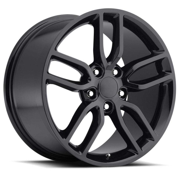 FR 26 - C7 Z51 Corvette Replica Wheels 19X10 5X4.75 +56 HB 70.3 2015 Corvette Style 26 Z51 Gloss Black With Cap