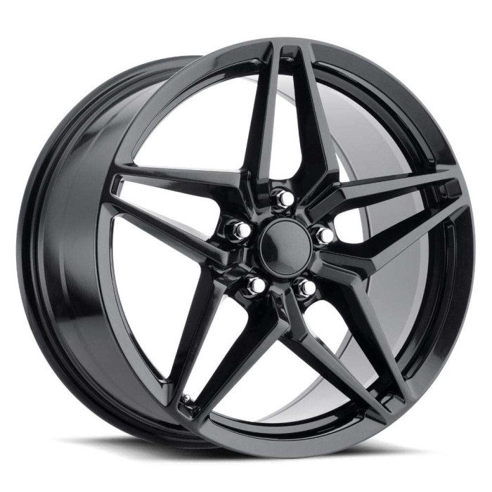 FR 29 - C7 ZR1 Corvette Replica Wheels 19X10 5X4.75 +56 HB 70.3 C7 ZR1 Carbon Black With Cap