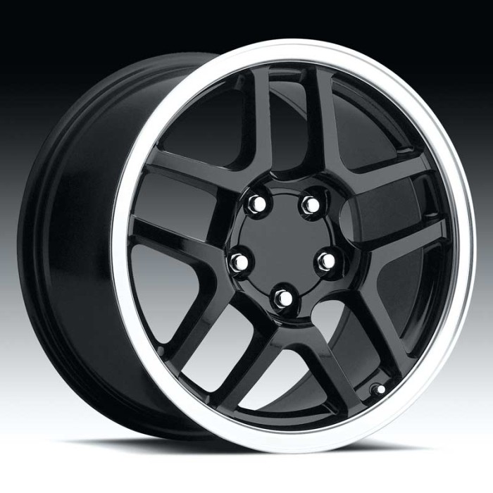 Corvette C5 Z06 Black/Machine Lip 19X9.5 5X4.75 - 57