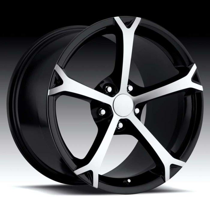 Corvette C6 Grandsport Machine/Black 18X9.5 5X4.75 - 57