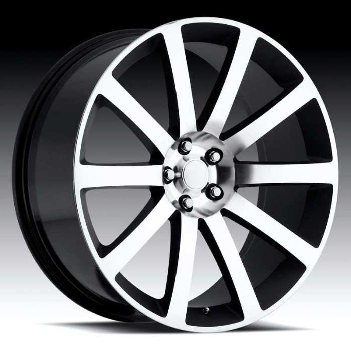 Chrysler 300c Machine/Black 22X9 5X115 - 18