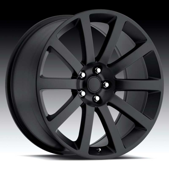Chrysler 300c Satin Black 22X9 5X115 - 18