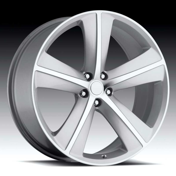 Dodge Challenger Gloss Silver/Machine Face 20X9 5X115 - 20