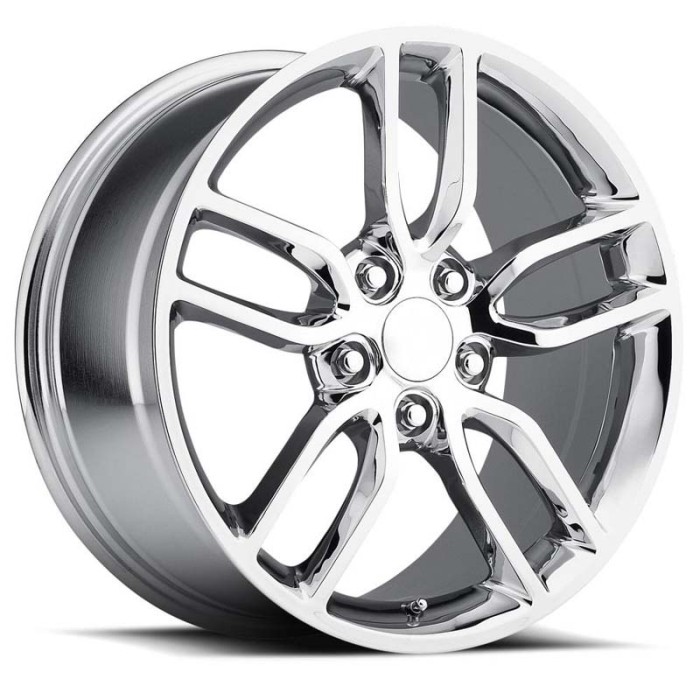 FR 26 - C7 Z51 Corvette Replica Wheels 19X10 5X4.75 +79 - Chrome With Cap