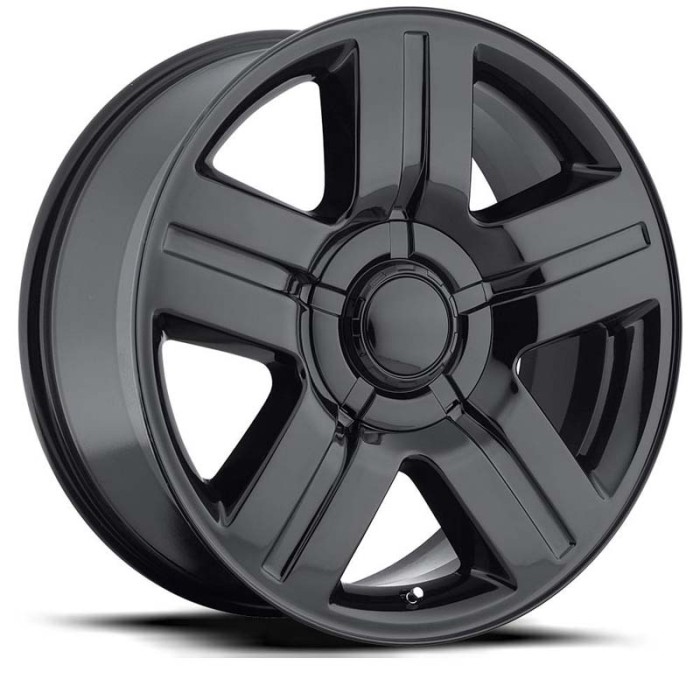 FR 37 – Chevrolet Texas Silverado Replica Wheels 24X10 6X5.5 - +31 - Gloss Black with Cap